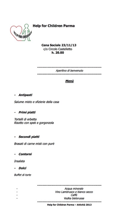 2013-09-23 Cena sociale Menu